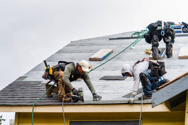 Professional Flat Roof Repair technician working in Yantic, CT